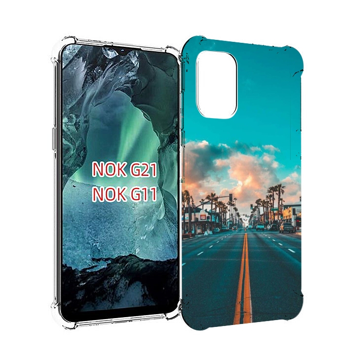 

Чехол Mypads Дорога-В-Лос-Анджелес Для Nokia G11/G21, Прозрачный, Tocco
