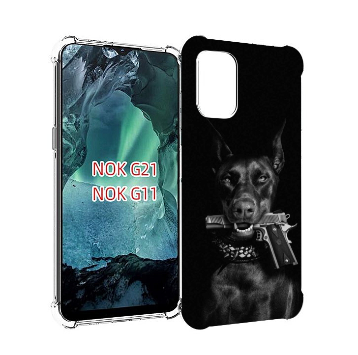 

Чехол Mypads Доберман Мужской Для Nokia G11/G21, Прозрачный, Tocco