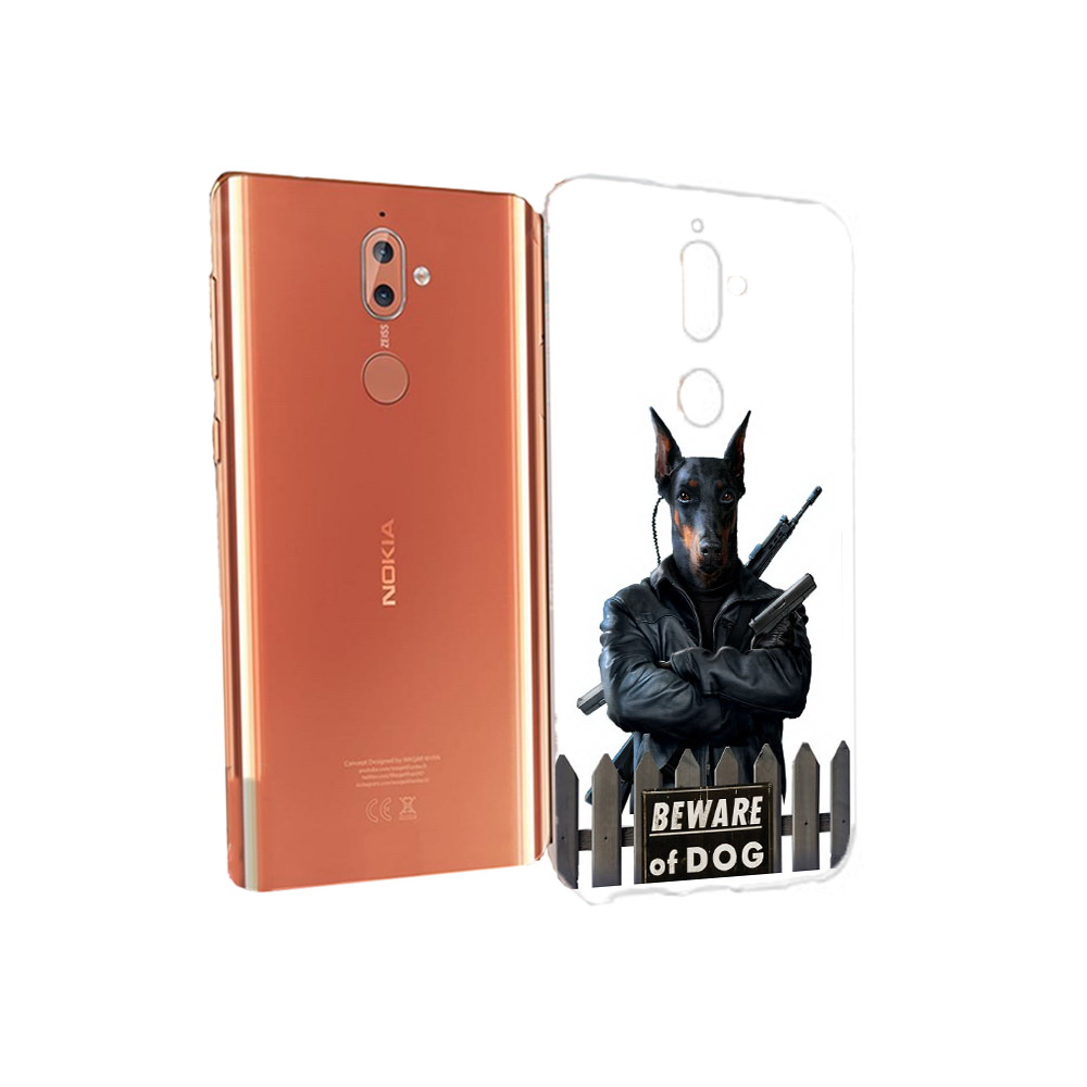 

Чехол MyPads Tocco для Nokia 9 доберман (PT126479.94.332), Прозрачный, Tocco