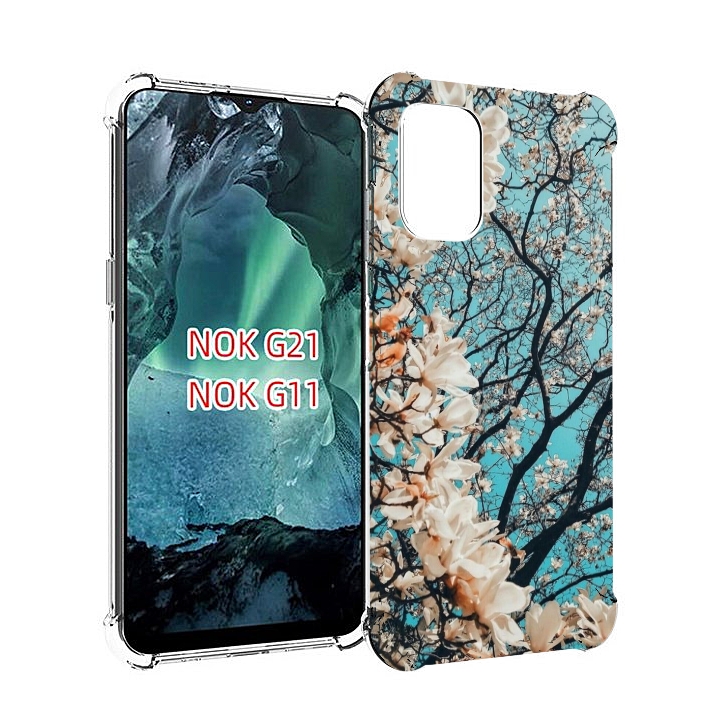 

Чехол Mypads Дерево-С-Цветочками Для Nokia G11/G21, Прозрачный, Tocco
