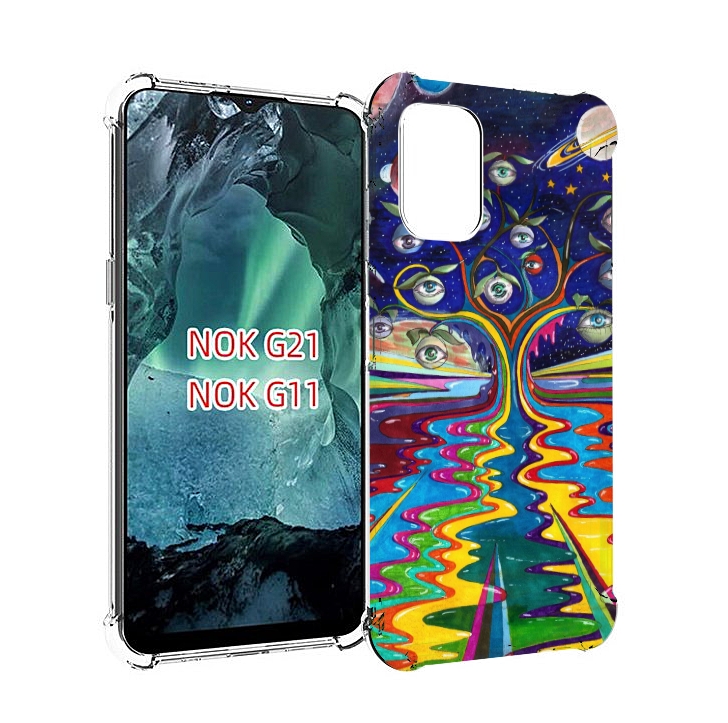 

Чехол Mypads Дерево С Глазами Акварель Для Nokia G11/G21, Прозрачный, Tocco