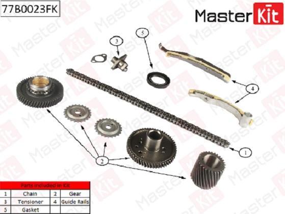 

Комплект Цепи Грм Mitsubishi Pajero 3.2di-D 4m41 00-06 MasterKit арт. 77B0023FK