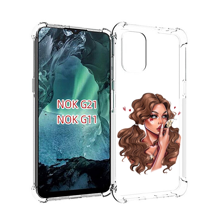 

Чехол Mypads Девушка-Со-Стрелой Женский Для Nokia G11/G21, Прозрачный, Tocco