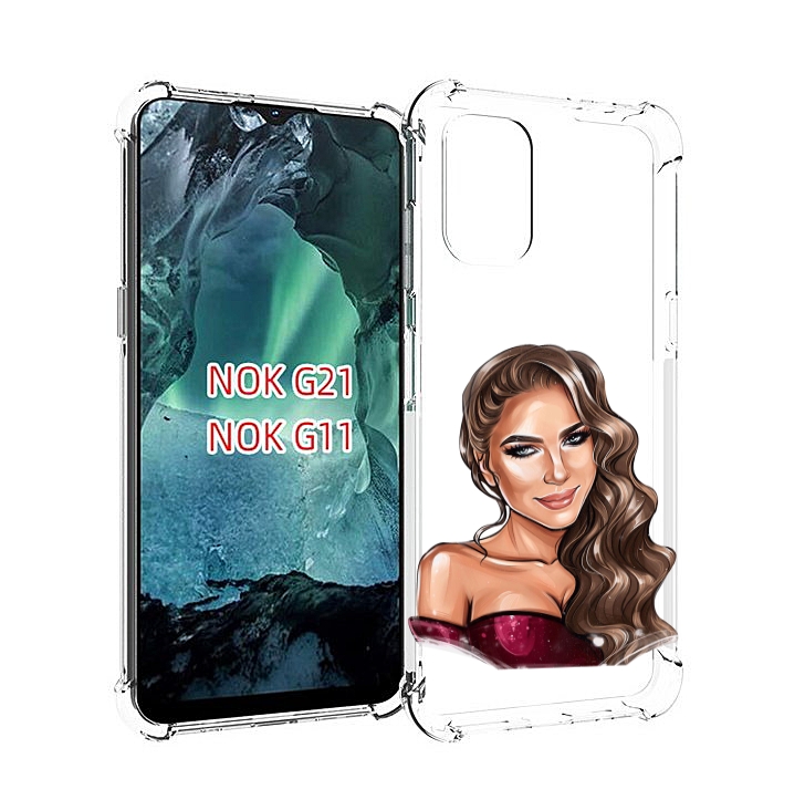 

Чехол Mypads Девушка-С-Улыбкой Женский Для Nokia G11/G21, Прозрачный, Tocco