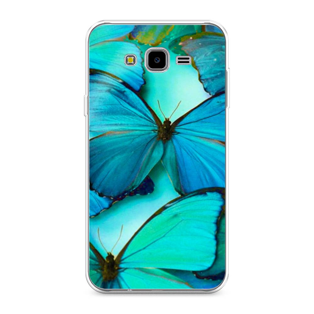фото Чехол awog "неоновые бабочки" для samsung galaxy j7 neo