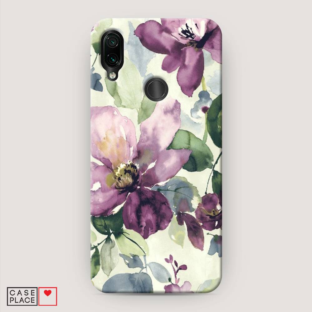 

Пластиковый чехол "Сиреневые цветы-акварель" на Xiaomi Redmi 7, 35020-7