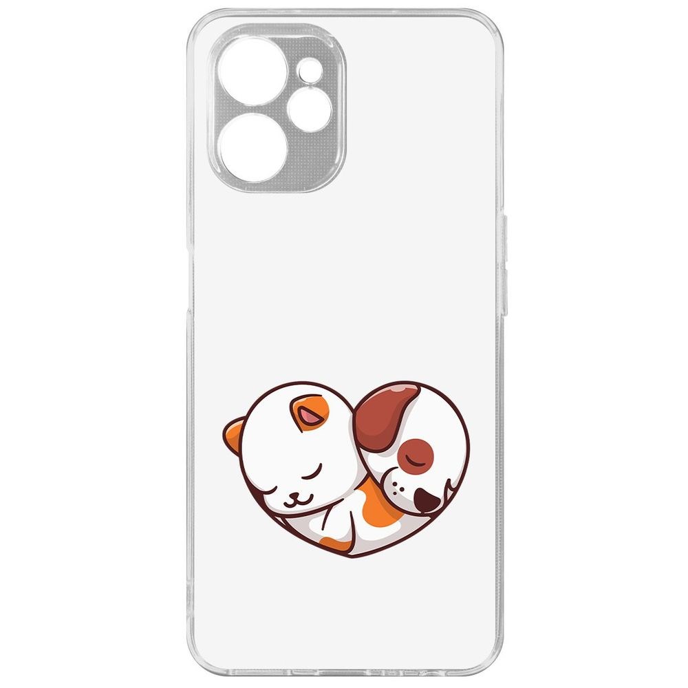 

Чехол Котёнок и Щенок для Realme 10 5G, Прозрачный