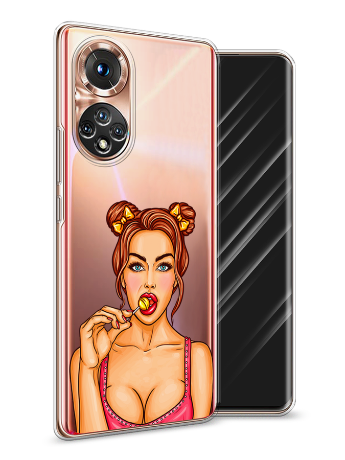 

Чехол Awog на Honor 50 "Вкусный леденец", Бежевый;коричневый;розовый