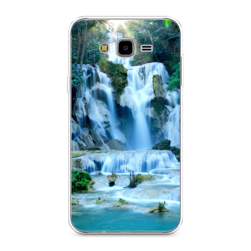 

Чехол Awog на Samsung Galaxy J7 Neo "Водопад 8", Голубой;зеленый, 25350-4