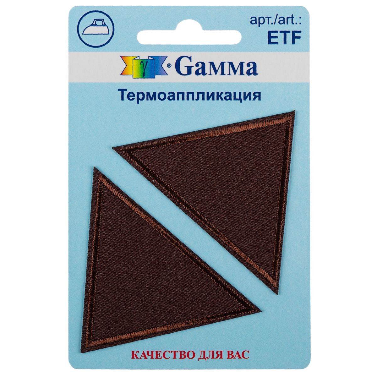 Термоаппликация Gamma ETF 01-252 Треугольники коричневые 2 шт. 6 х 4 см