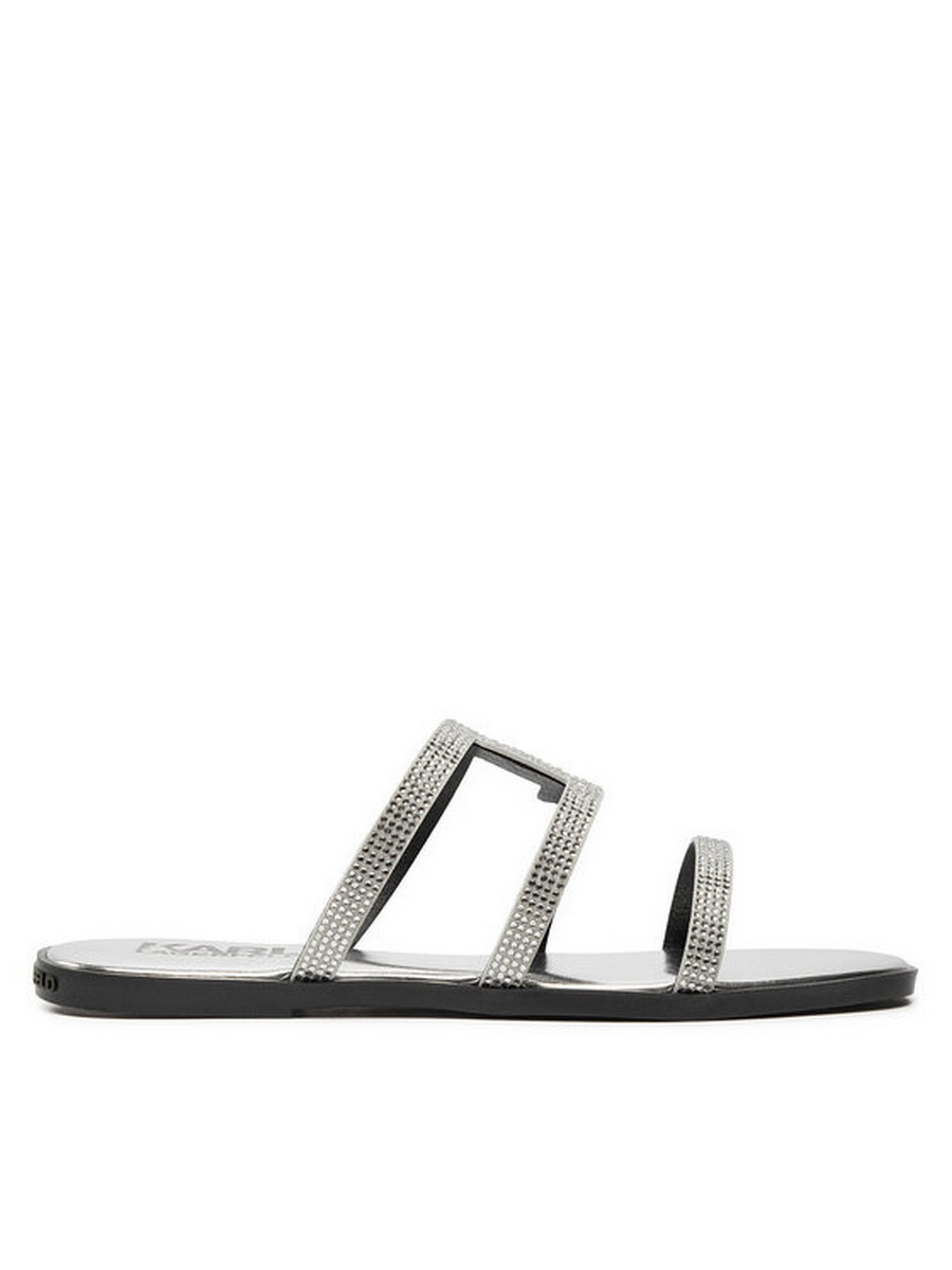 

Сабо женские Karl Lagerfeld KL87405 серебристые 38 EU, Серебристый, KL87405