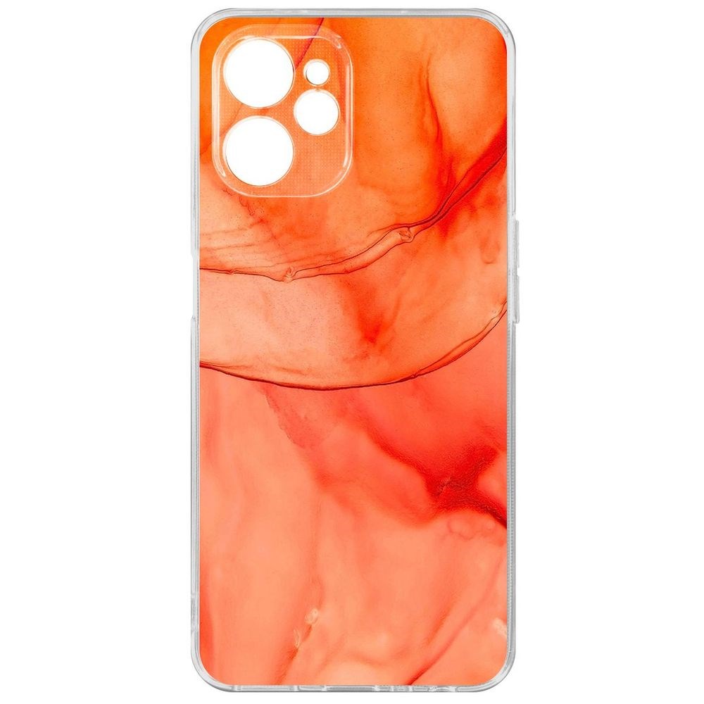 

Чехол Абстракт оранж для Realme 9i 5G, Прозрачный