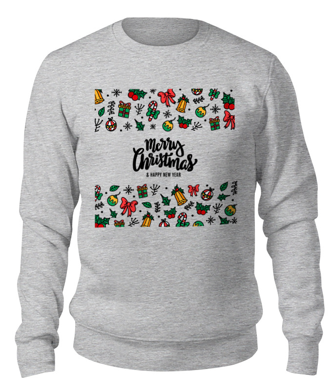 

Свитшот унисекс Printio Merry christmas серый XS, Merry christmas