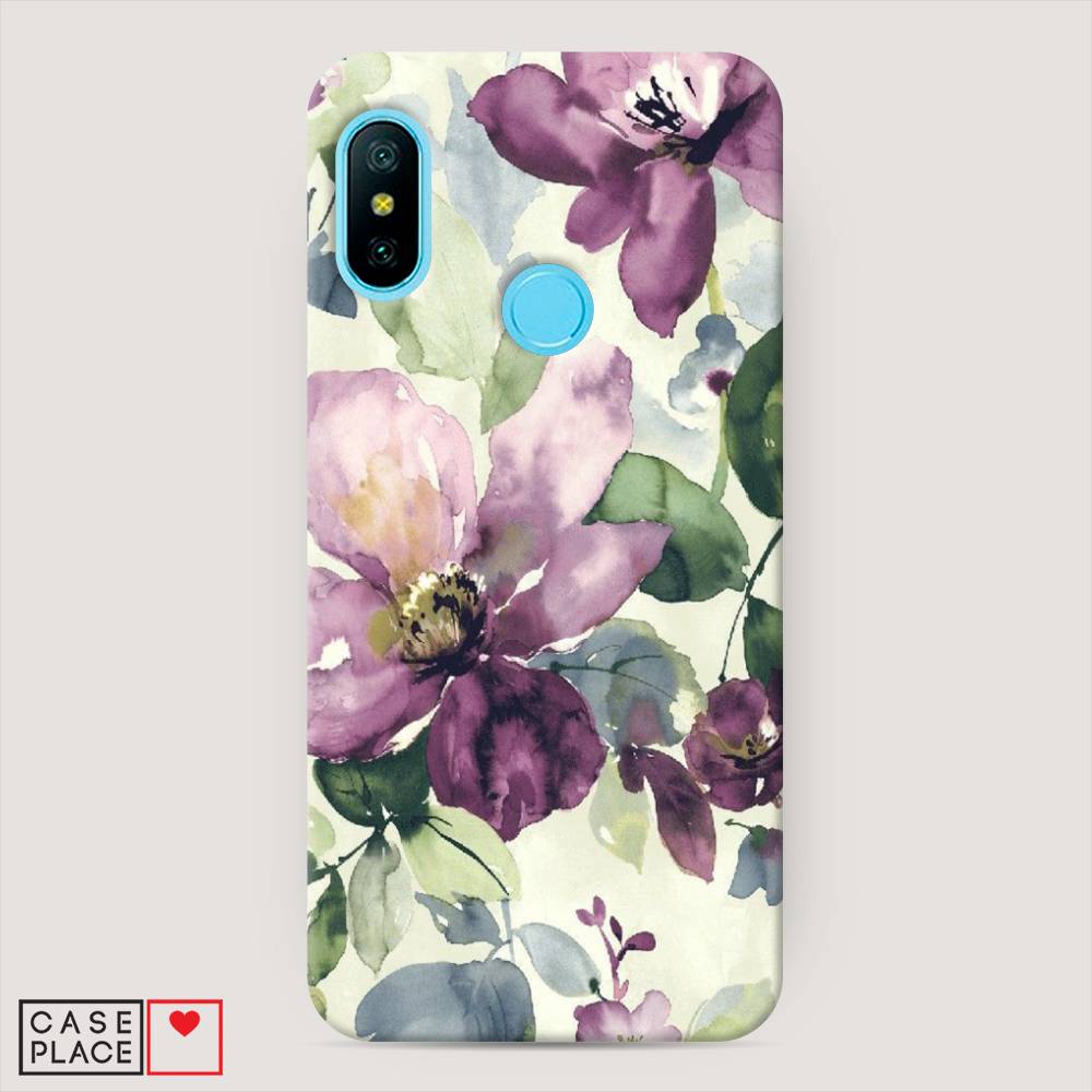 

Пластиковый чехол "Сиреневые цветы-акварель" на Xiaomi Redmi 6 Plus, 33920-7