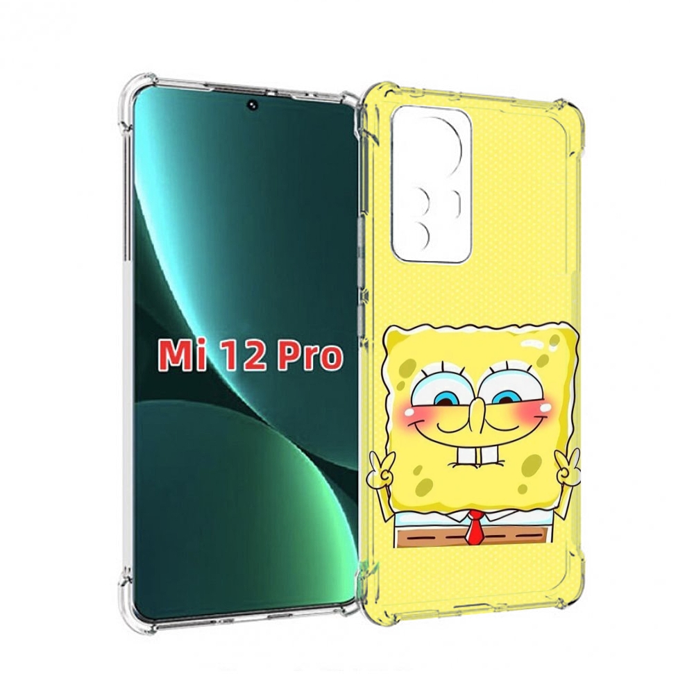 

Чехол MyPads довольный милый спанчбоб для Xiaomi 12S Pro, Прозрачный, Tocco