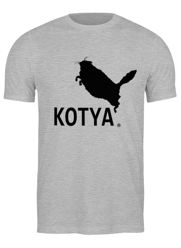 Футболка мужская Printio Котик серая M