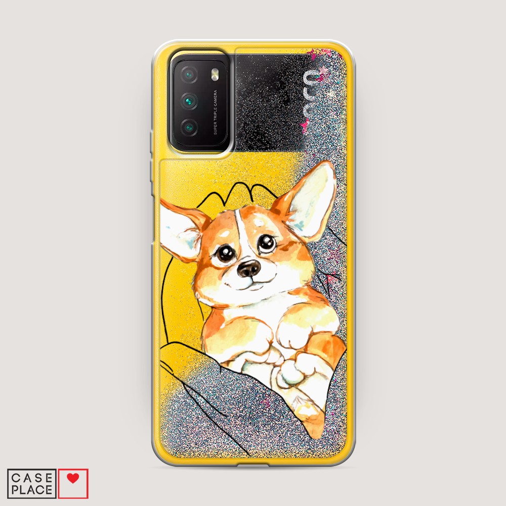 

Чехол Awog на Poco M3 "Корги в ладошках", Разноцветный, 39591-1