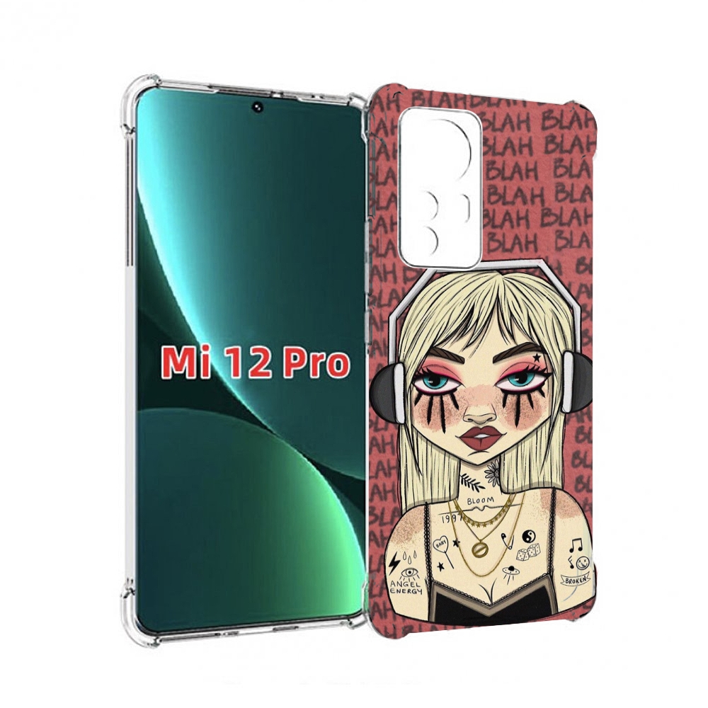 

Чехол MyPads дерзкая-девушка-в-наушниках женский для Xiaomi 12S Pro, Прозрачный, Tocco
