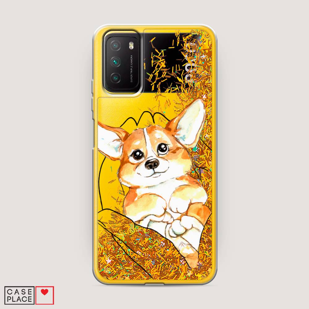 

Чехол Awog на Poco M3 "Корги в ладошках", Разноцветный, 39590-1