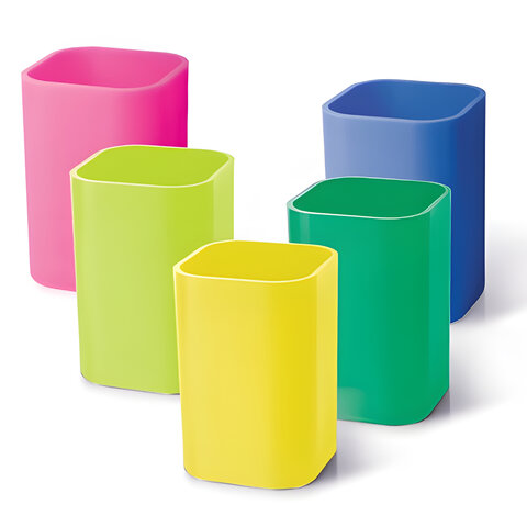 Подставка-органайзер (стакан для ручек), 5 цветов ассорти, 220533, (2шт.)