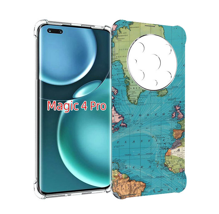 

Чехол MyPads старая карта земли для Honor Magic4 Pro, Прозрачный, Tocco
