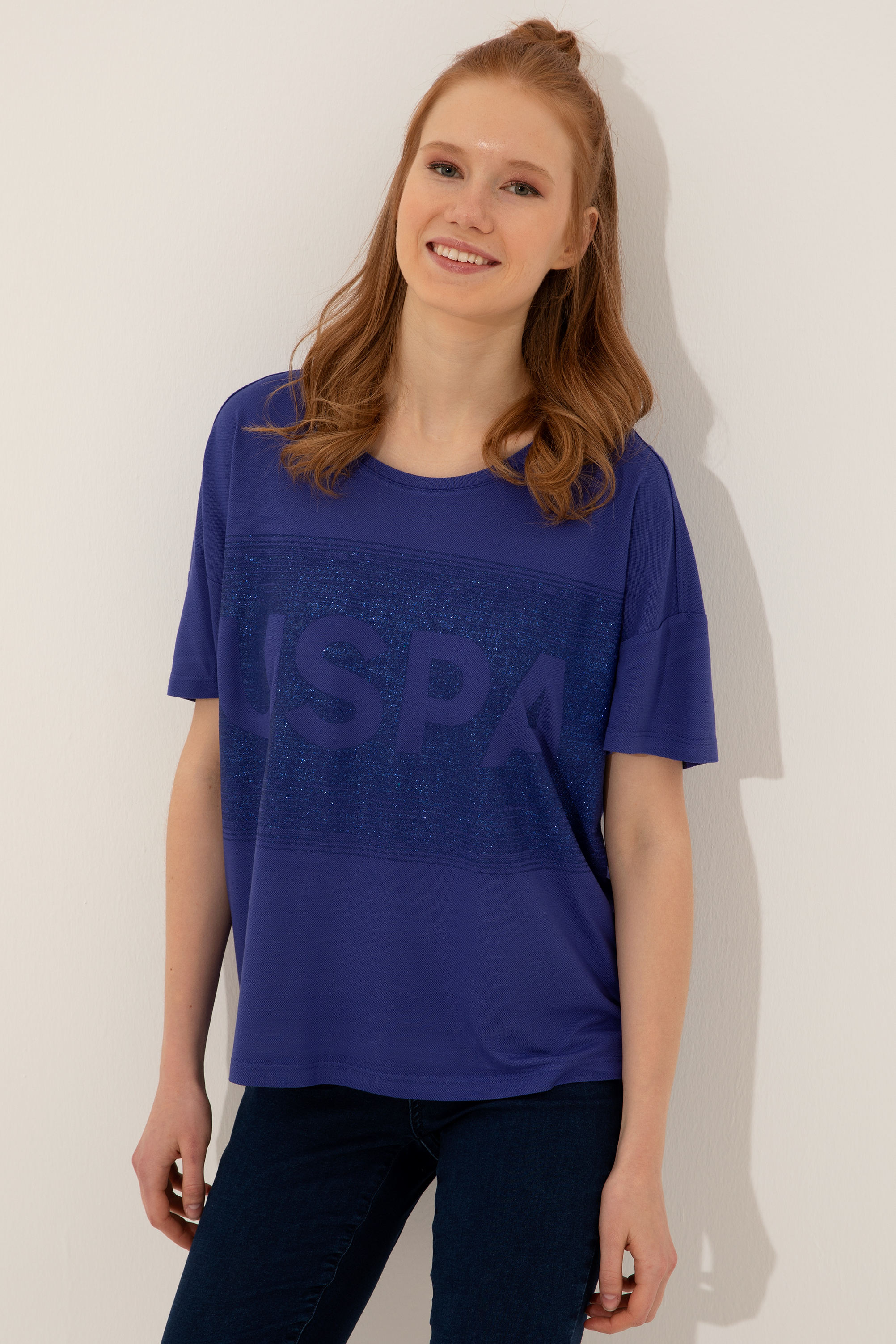 

Футболка женская U.S. POLO Assn. G082SZ0110FENTO синяя S, Синий, G082SZ0110FENTO
