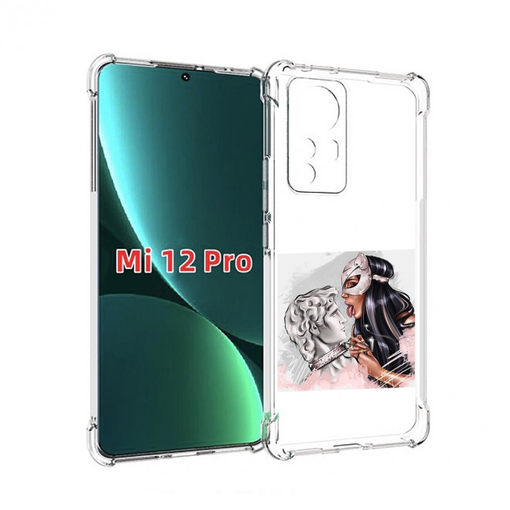 

Чехол MyPads девушка-флирт женский для Xiaomi 12S Pro, Прозрачный, Tocco