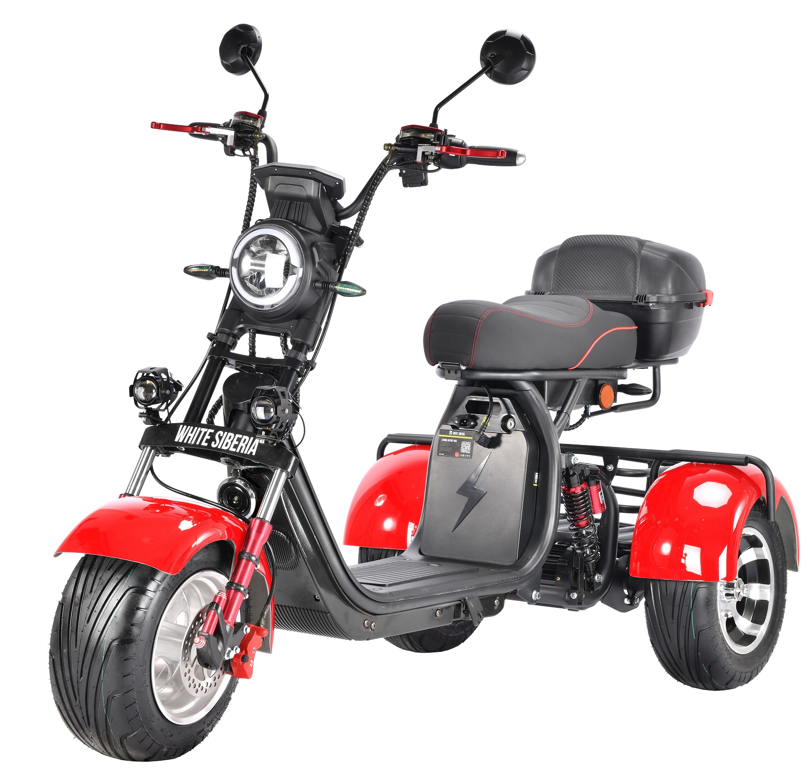 White Siberia Трехколесный электроскутер White Siberia Pro Trike 3000W (2021 года) красный