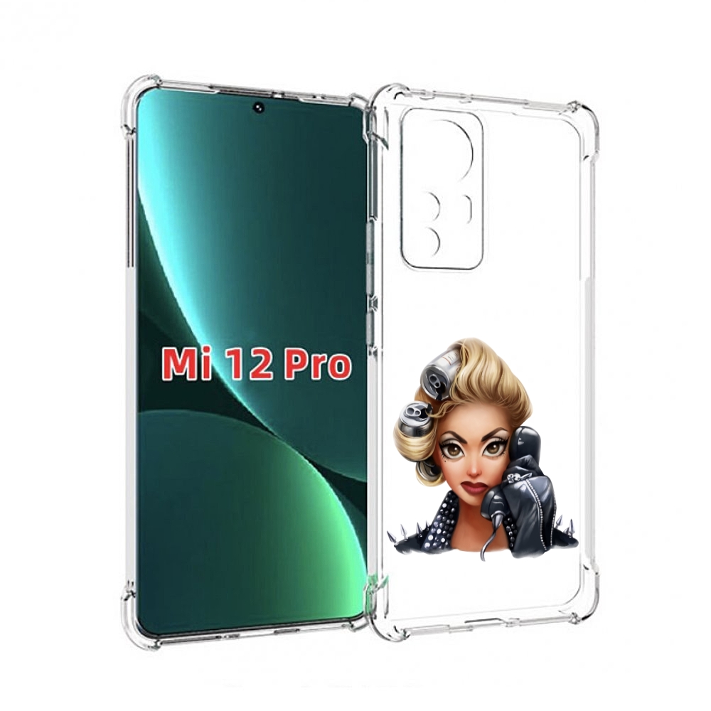 

Чехол MyPads девушка-смайлик-с-телефоном женский для Xiaomi 12S Pro, Прозрачный, Tocco