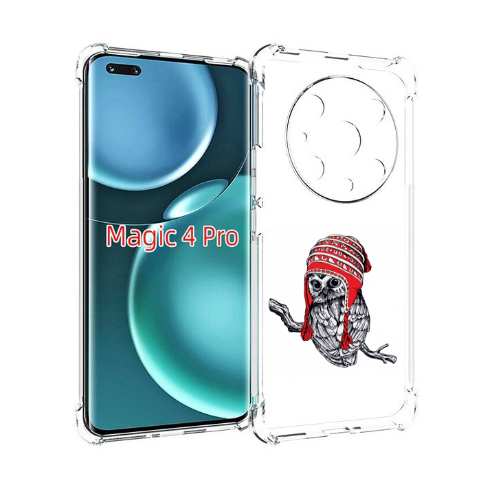 

Чехол MyPads сова-в-красной-шапке-на-веточке для Honor Magic4 Pro, Прозрачный, Tocco