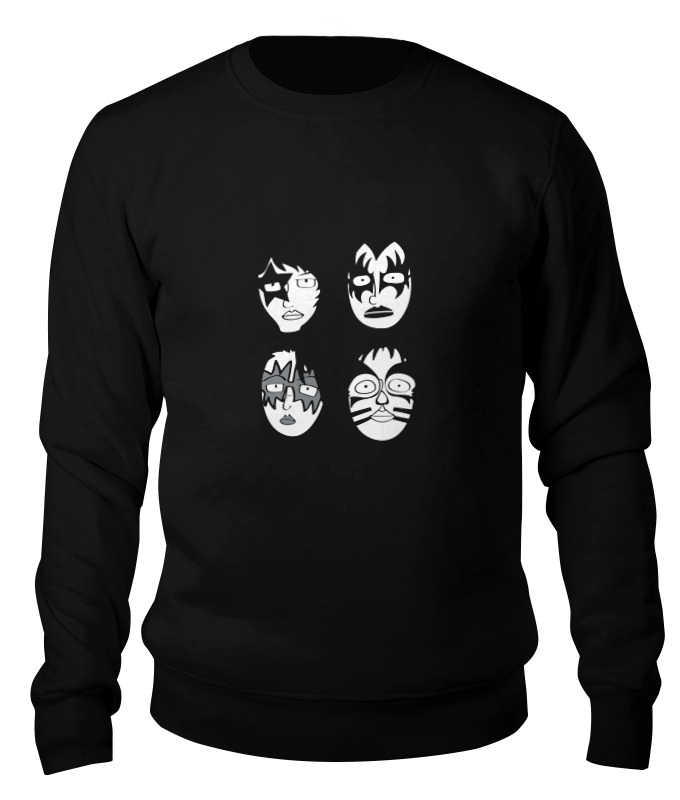 

свитшот унисекс Printio Kiss (кисс) черный XL, Kiss (кисс)
