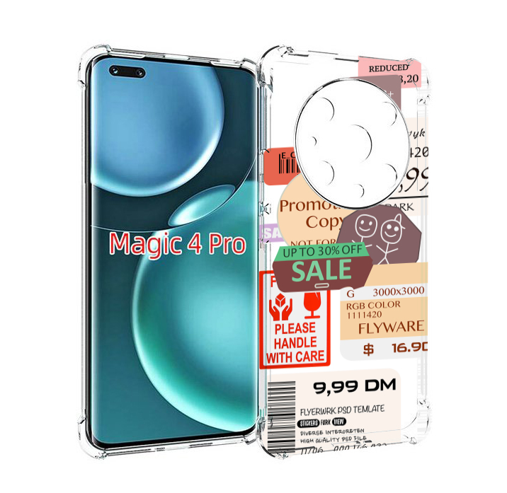 

Чехол MyPads скидочные-купоны-принт для Honor Magic4 Pro, Прозрачный, Tocco
