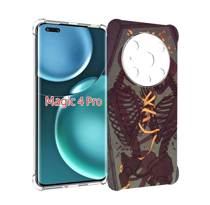 

Чехол MyPads скелеты в гробу для Honor Magic4 Pro, Прозрачный, Tocco