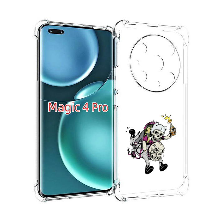 

Чехол MyPads время приключений скелеты для Honor Magic4 Pro, Прозрачный, Tocco
