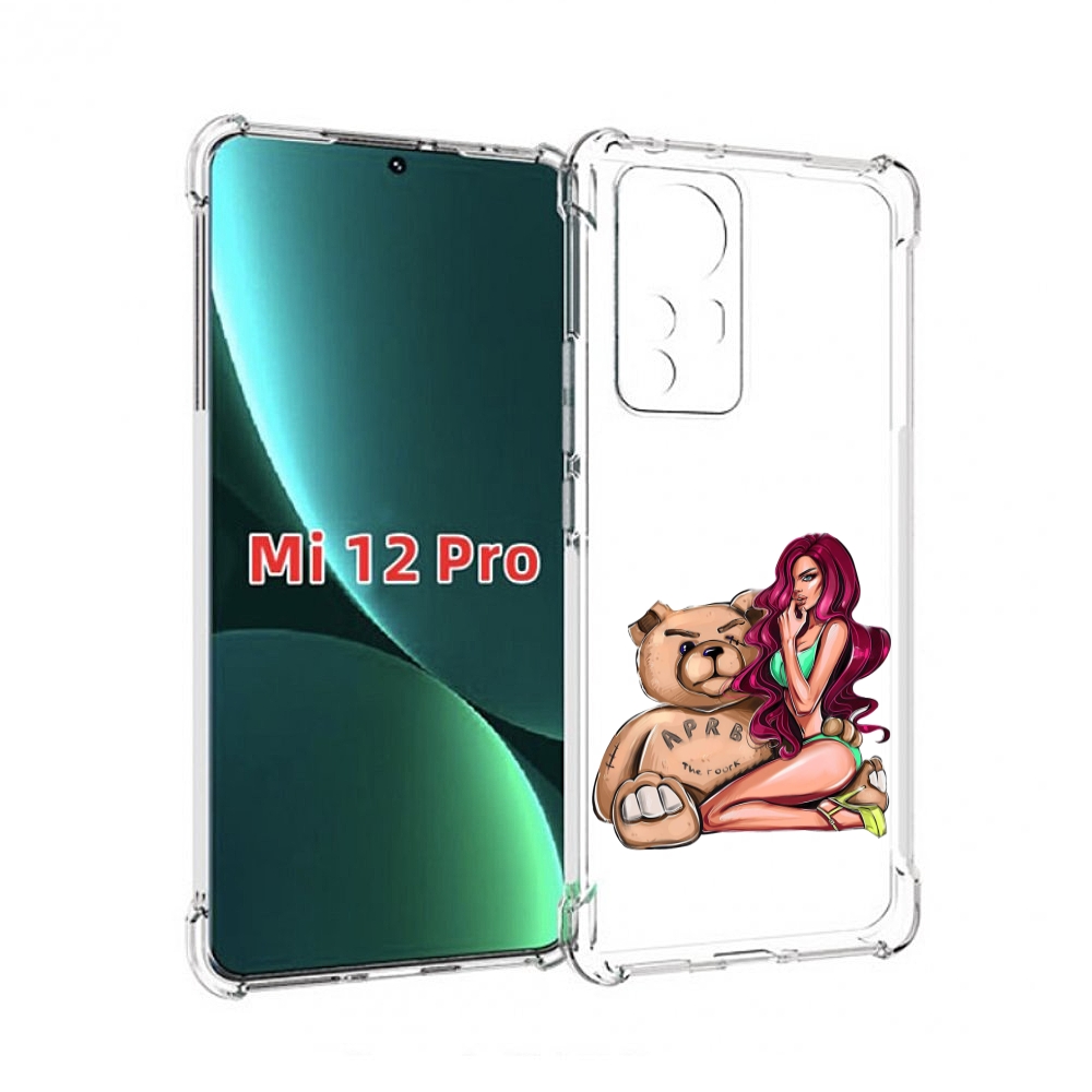 

Чехол MyPads девушка-с-большим-плюшевым-мишкой для Xiaomi 12S Pro, Прозрачный, Tocco