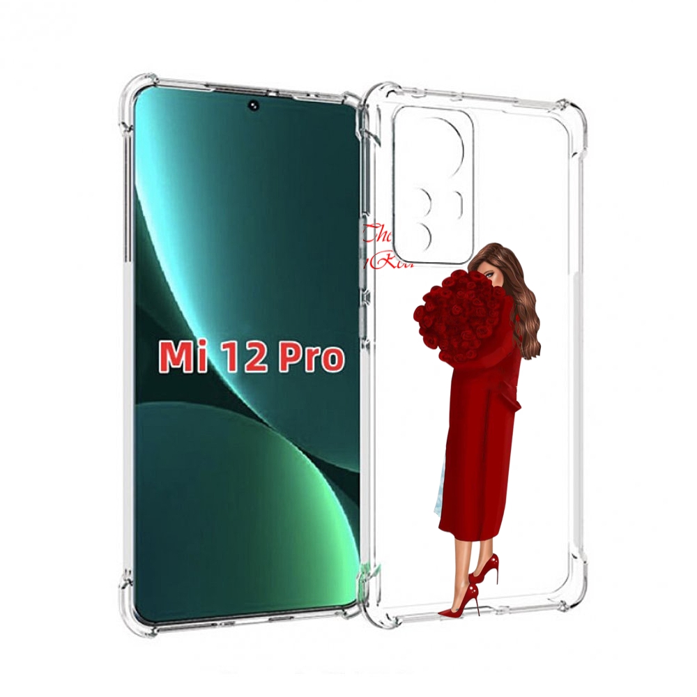 

Чехол MyPads девушка-полностью-в-красном женский для Xiaomi 12S Pro, Прозрачный, Tocco