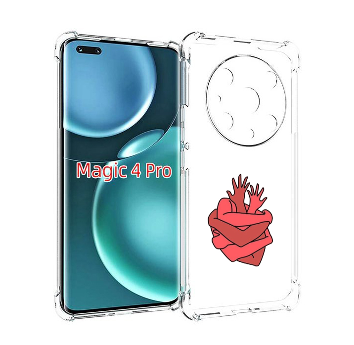 

Чехол MyPads сердце из ручек для Honor Magic4 Pro, Прозрачный, Tocco