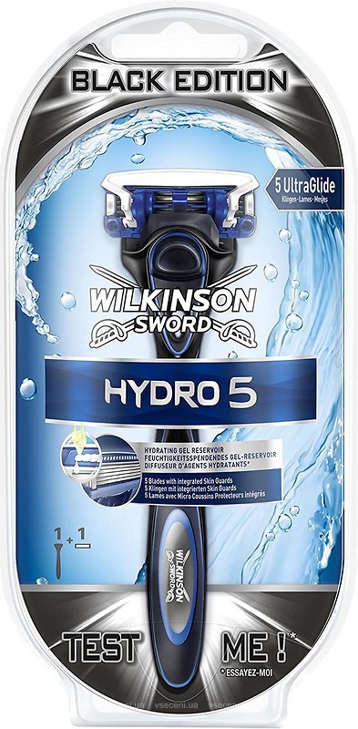 

Бритвенный станок Wilkinson Sword Hydro5 BLACK Limited Edition с 1 сменным картриджем, Hydro5 BLACK Limited Edition