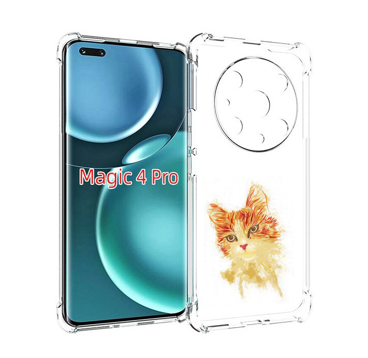 

Чехол MyPads рыжий кот для Honor Magic4 Pro, Прозрачный, Tocco