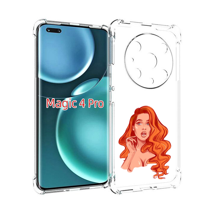 

Чехол MyPads рыжая-девушка-модельной-внешности женский для Honor Magic4 Pro, Прозрачный, Tocco