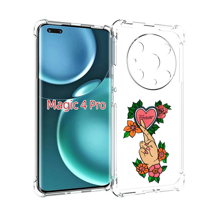 

Чехол MyPads ручки-навсегда женский для Honor Magic4 Pro, Прозрачный, Tocco