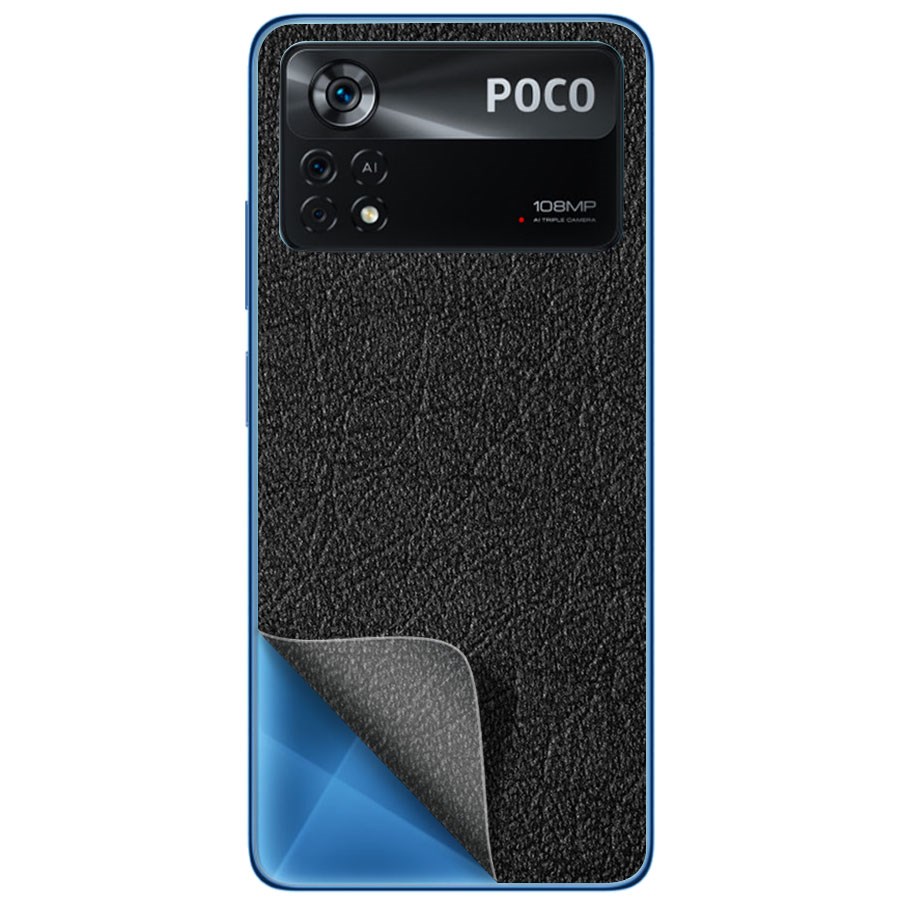 

Пленка защитная гидрогелевая Krutoff для Xiaomi Poco X4 Pro 5G тыл (кожа черная)