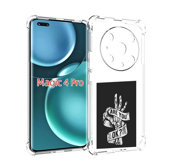

Чехол MyPads рука-скелета для Honor Magic4 Pro, Прозрачный, Tocco
