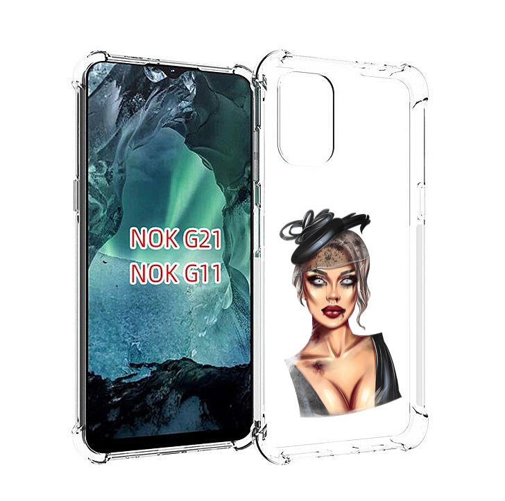 

Чехол Mypads Девушка-С-Линзами Для Nokia G11/G21, Прозрачный, Tocco