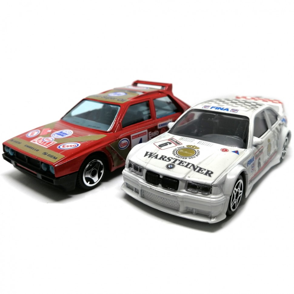 Набор коллекционных автомобилей Bburago Lancia Delta S4 и BMW M3, масштаб 1:43