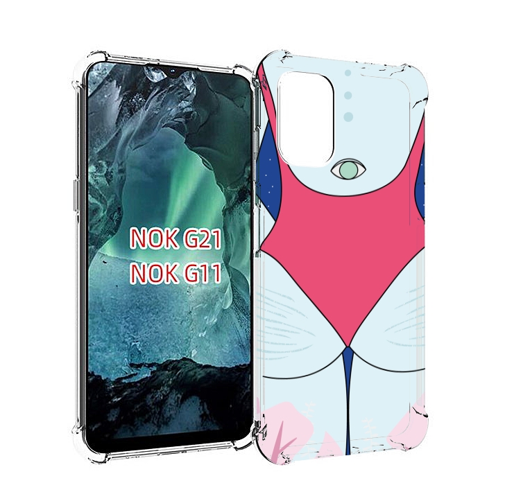 

Чехол Mypads Девушка-С-Глазом-На-Спине Для Nokia G11/G21, Прозрачный, Tocco