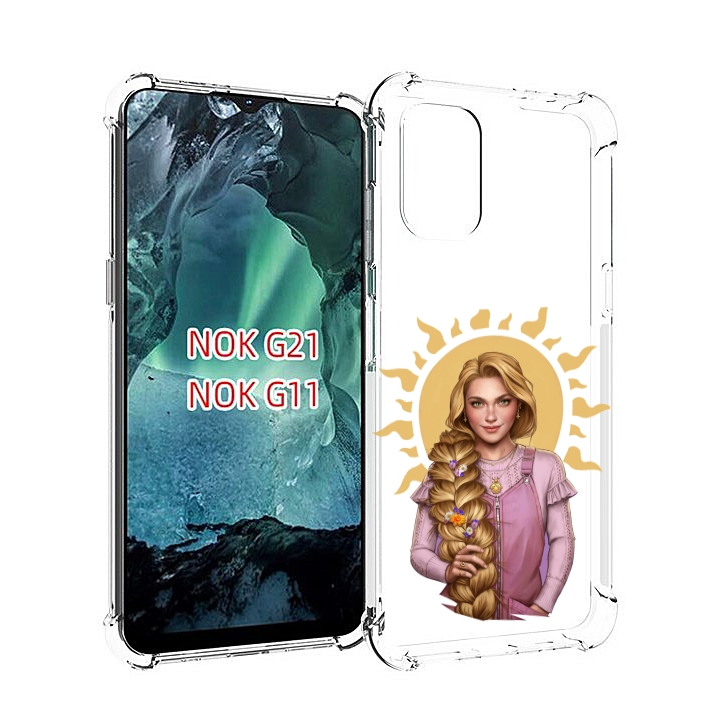 

Чехол Mypads Девушка-С-Большой-Косой Для Nokia G11/G21, Прозрачный, Tocco