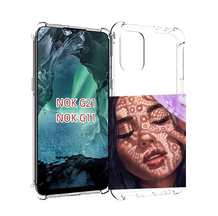 

Чехол Mypads Девушка-Под-Кружевами Женский Для Nokia G11/G21, Прозрачный, Tocco