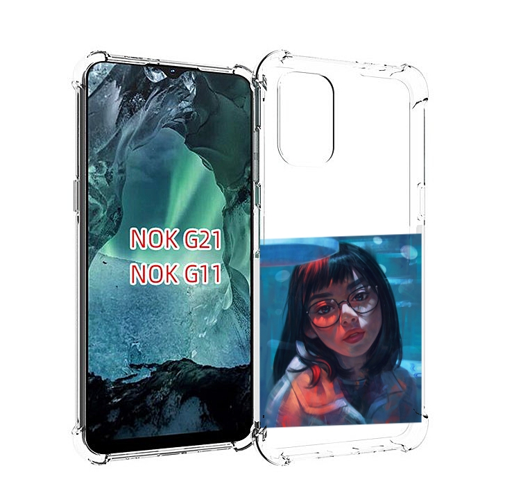 

Чехол Mypads Девушка-Под-Красным-Светом Для Nokia G11/G21, Прозрачный, Tocco