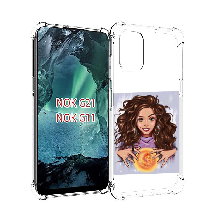 Чехол Mypads Девушка-Волшебница Для Nokia G11/G21